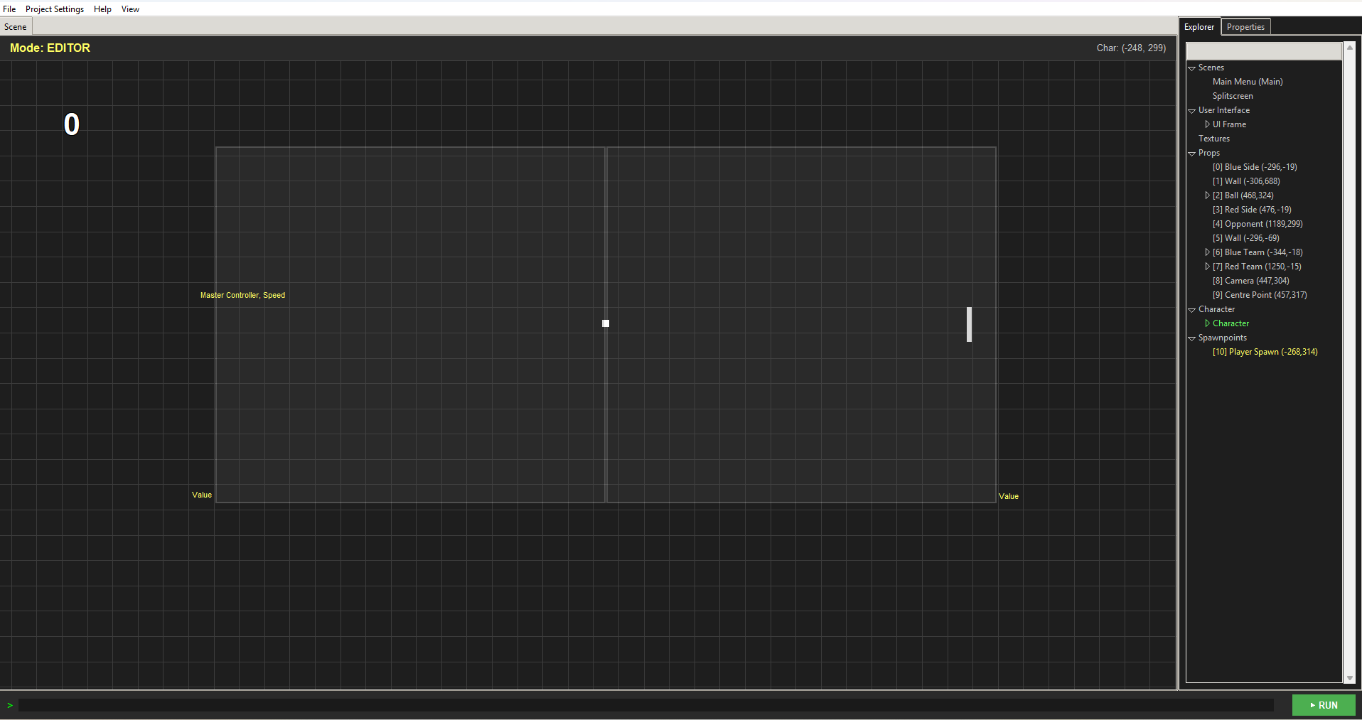 Engine editor workspace